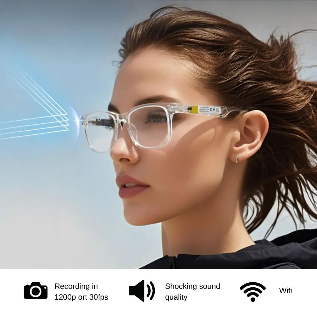 ClarityX AI Smartglasses | Dual 8MP Cameras | Touch + Voice Controls - Image 4