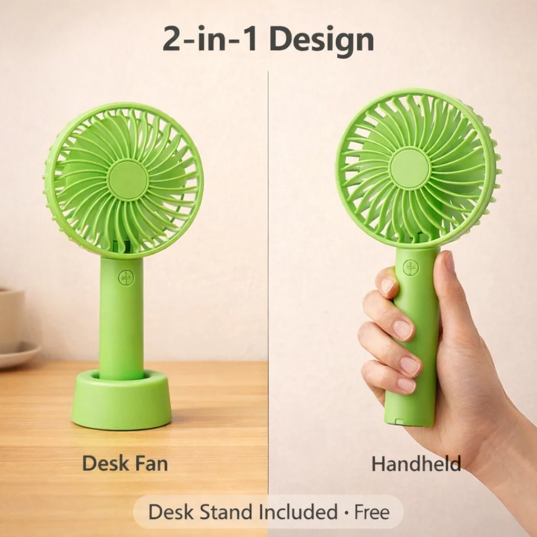 Tecmarx Breeze One Portable Handheld Fan | 3 Hour LED Indicator | Quiet Cooling - Image 7