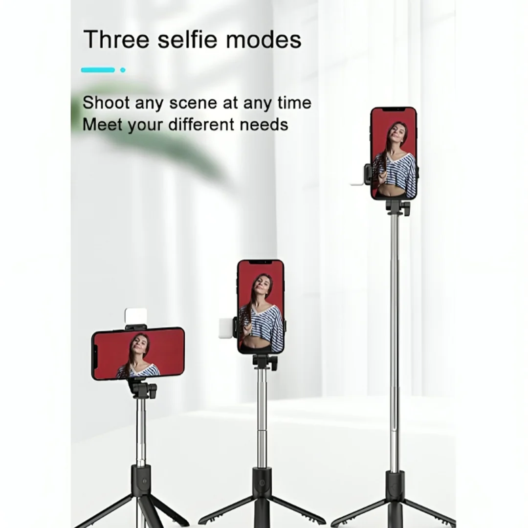 TecMarx R1S Selfie Stick & Tripod | Wireless Remote | Expand Upto 3 Foot | 360 Rotatable Design | With Selfie Flash - Image 3