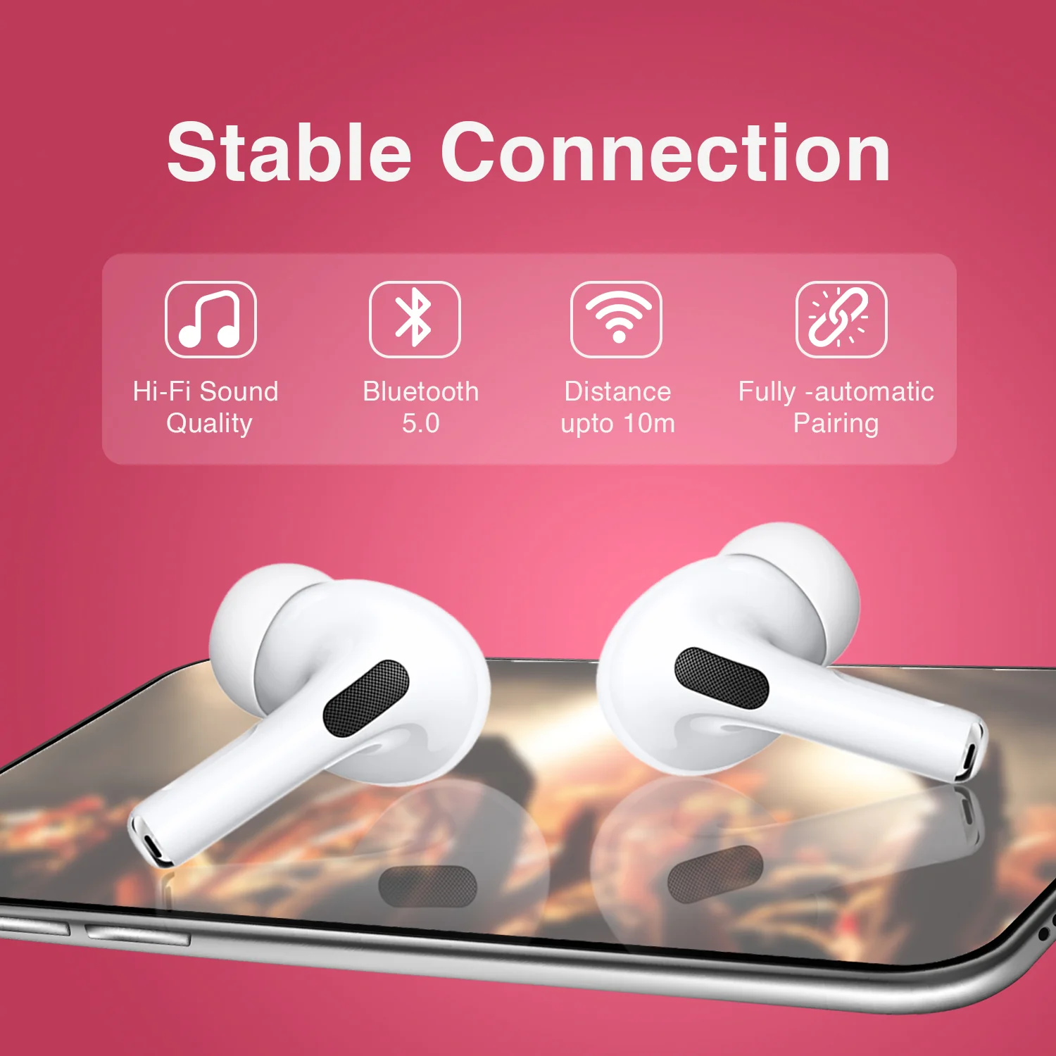 TecMarx TecPod Bluetooth Earbuds | 16 Hr Play Time | Deep Bass | IPX Water Resistant - Image 3